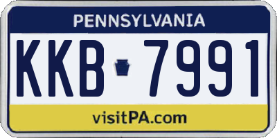 PA license plate KKB7991