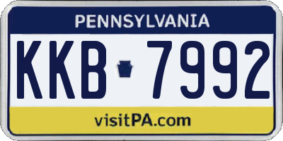 PA license plate KKB7992