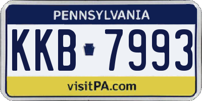 PA license plate KKB7993