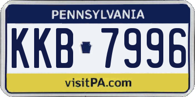 PA license plate KKB7996