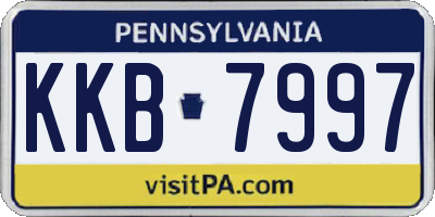 PA license plate KKB7997