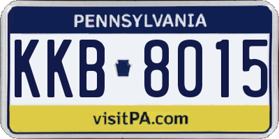 PA license plate KKB8015