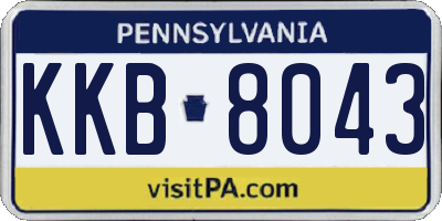 PA license plate KKB8043