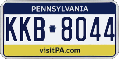 PA license plate KKB8044