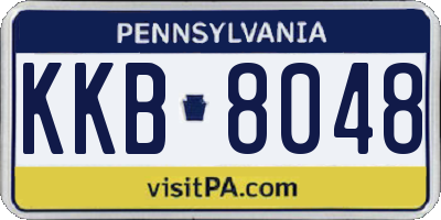 PA license plate KKB8048