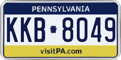 PA license plate KKB8049
