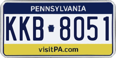 PA license plate KKB8051