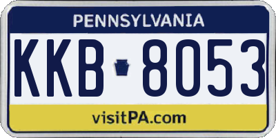 PA license plate KKB8053