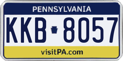 PA license plate KKB8057