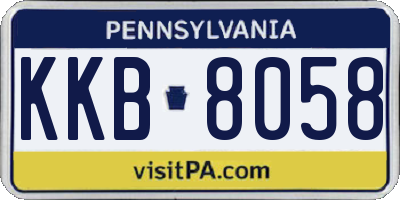 PA license plate KKB8058