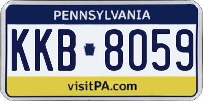 PA license plate KKB8059