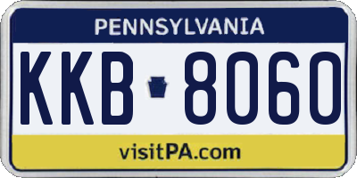 PA license plate KKB8060