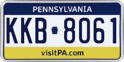 PA license plate KKB8061