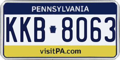 PA license plate KKB8063
