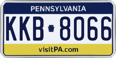 PA license plate KKB8066