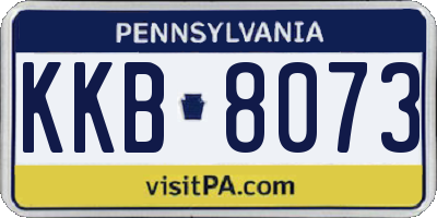 PA license plate KKB8073