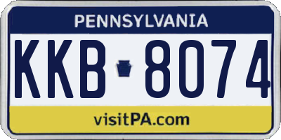 PA license plate KKB8074