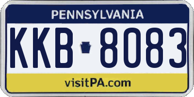 PA license plate KKB8083