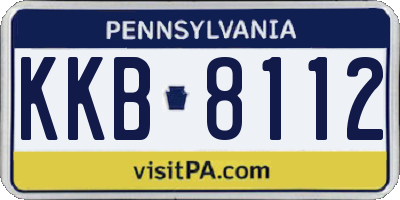 PA license plate KKB8112