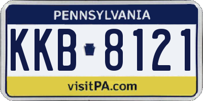 PA license plate KKB8121