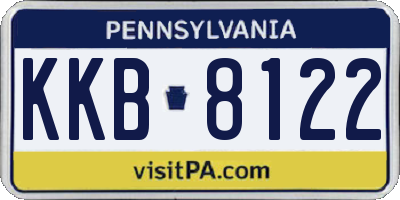 PA license plate KKB8122