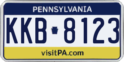 PA license plate KKB8123