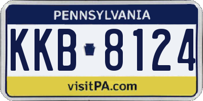 PA license plate KKB8124