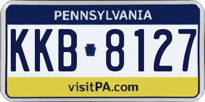 PA license plate KKB8127