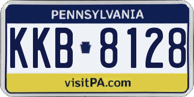 PA license plate KKB8128