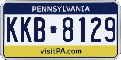 PA license plate KKB8129
