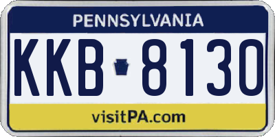PA license plate KKB8130