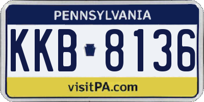 PA license plate KKB8136