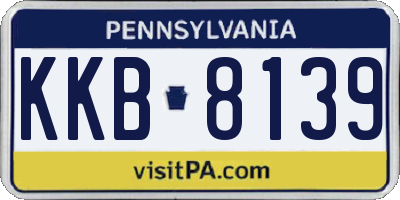 PA license plate KKB8139