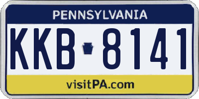 PA license plate KKB8141