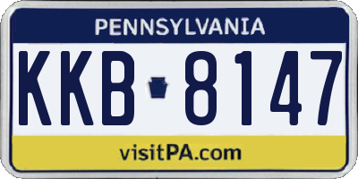 PA license plate KKB8147