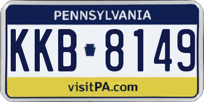 PA license plate KKB8149