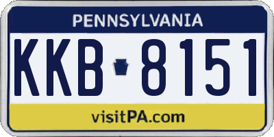 PA license plate KKB8151