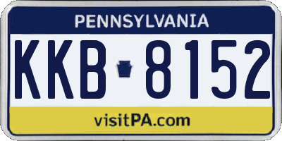 PA license plate KKB8152