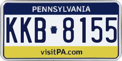PA license plate KKB8155