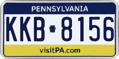 PA license plate KKB8156