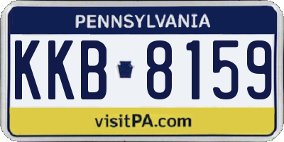 PA license plate KKB8159