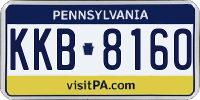 PA license plate KKB8160