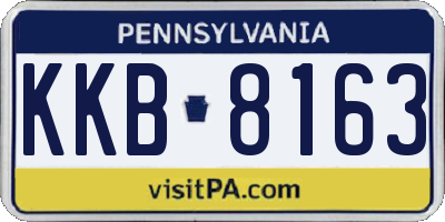 PA license plate KKB8163