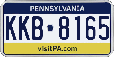 PA license plate KKB8165