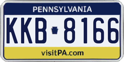 PA license plate KKB8166