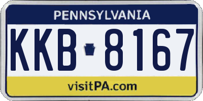 PA license plate KKB8167