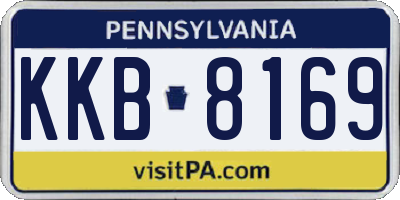 PA license plate KKB8169