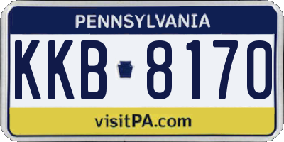 PA license plate KKB8170