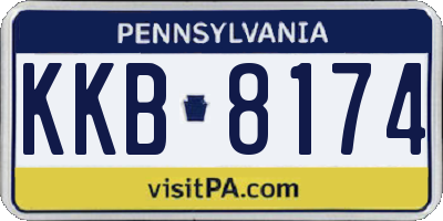 PA license plate KKB8174