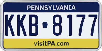 PA license plate KKB8177
